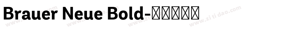 Brauer Neue Bold字体转换
